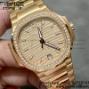 PATEK PHILIPPE Nautilus 7118 Ladies RG 3KF 1:1 Best Edition RG Dial Diamonds Bezel on RG Bracelet A324 Super Clone - Super Clone Watch | 1:1 Best Version
