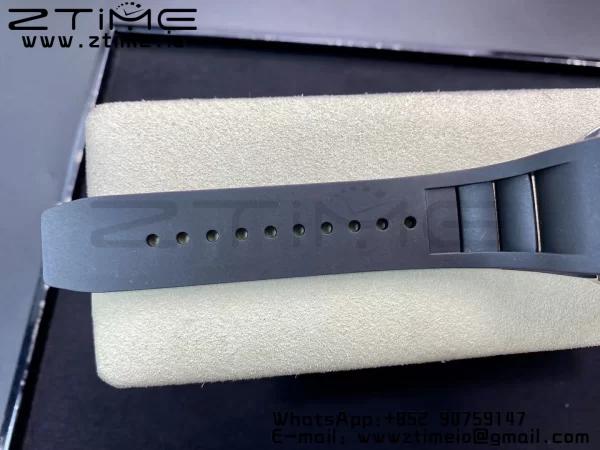 RICHARD MILLERM RM011 SS Chrono KVF 1:1 Best Edition Crystal Dial Black on Black Rubber Strap A7750 V3 - Super Clone Watch | 1:1 Best Version
