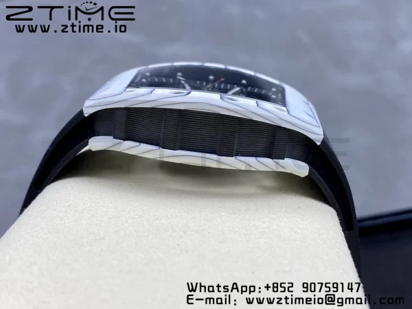 RICHARD MILLERM RM6101 RM61-01 RMF Best Edition Bianco NTPT Fibra di Carbonio Cinturino in Gomma Nera RMUL2 - Orologio Super Clone | 1:1 Miglior Versione