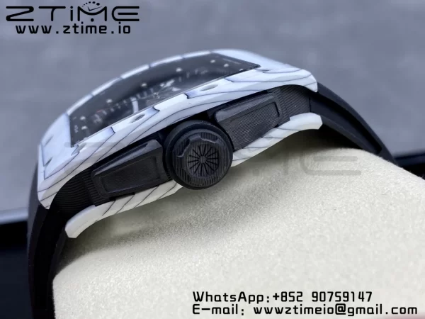 RICHARD MILLERM RM6101 RM61-01 RMF Best Edition Bianco NTPT Fibra di Carbonio Cinturino in Gomma Nera RMUL2 - Orologio Super Clone | 1:1 Miglior Versione