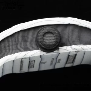 Richard Mille RM027-02 RM2702 Nadal Real Tourbillon RMF Best Edition White Forge Carbon Black Inner Bezel on Black Rubber Strap - Super Clone Watch | 1:1 Best Version