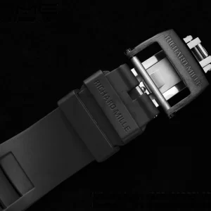 Richard Mille RM027-02 RM2702 Nadal Real Tourbillon RMF Best Edition White Forge Carbon Black Inner Bezel on Black Rubber Strap - Super Clone Watch | 1:1 Best Version