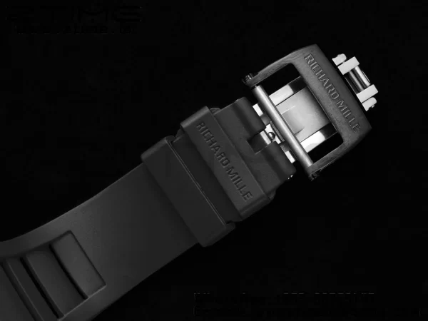 Richard Mille RM027-02 RM2702 Nadal Real Tourbillon RMF Best Edition White Forge Carbon Black Inner Bezel on Black Rubber Strap - Super Clone Watch | 1:1 Best Version