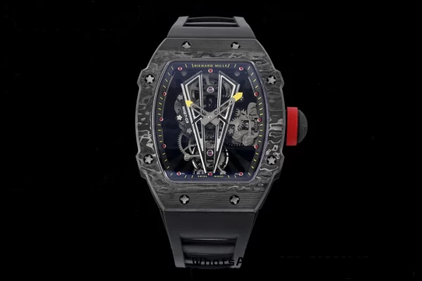 Richard Mille RM027-03 RM2703 NTPT Real Tourbillon RMF Best Edition Skeleton Dial on Black Rubber Strap - Super Clone Watch | 1:1 Nejlepší verze