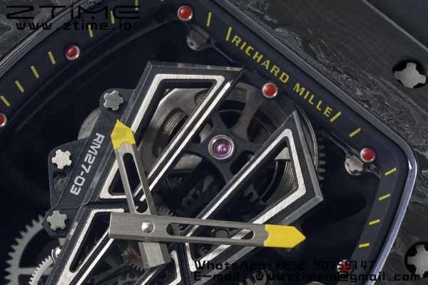 Richard Mille RM027-03 RM2703 NTPT Real Tourbillon RMF Best Edition Skeleton Dial on Black Rubber Strap - Super Clone Watch | 1:1 Nejlepší verze