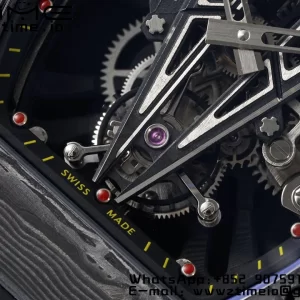 Richard Mille RM027-03 RM2703 NTPT Real Tourbillon RMF Best Edition Skeleton Dial on Black Rubber Strap - Super Clone Watch | 1:1 Nejlepší verze