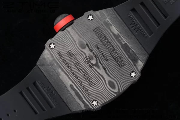 Richard Mille RM027-03 RM2703 NTPT Real Tourbillon RMF Best Edition Skeleton Dial on Black Rubber Strap - Super Clone Watch | 1:1 Nejlepší verze