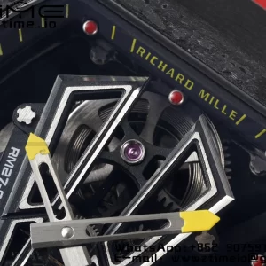 Richard Mille RM027-03 RM2703 NTPT Real Tourbillon RMF Best Edition Skeleton Dial on Red Rubber Strap - Super Clone Watch | 1:1 Best Version