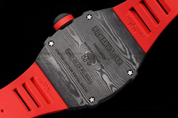 Richard Mille RM027-03 RM2703 NTPT Real Tourbillon RMF Best Edition Skeleton Dial on Red Rubber Strap - Super Clone Watch | 1:1 Best Version