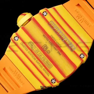Richard Mille RM027-03 RM2703 Real Tourbillon RMF Best Edition Orange/Red Carbon Skeleton Dial on Orange Rubber Strap - Super Clone Watch | 1:1 Best Version