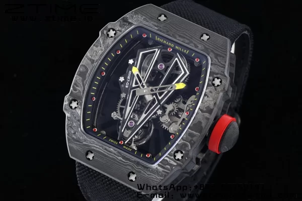 Richard Mille RM027-03 RM2703 NTPT Real Tourbillon RMF Best Edition Skeleton Dial on Black Nylon Strap - Super Clone Watch | 1:1 Best Version