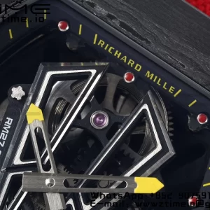 Richard Mille RM027-03 RM2703 NTPT Real Tourbillon RMF Quadrante scheletrato su cinturino in nylon rosso - Orologio super clone | 1:1 Versione migliore