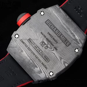 Richard Mille RM027-03 RM2703 NTPT Real Tourbillon RMF Quadrante scheletrato su cinturino in nylon rosso - Orologio super clone | 1:1 Versione migliore