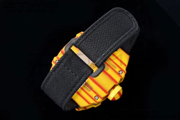 Richard Mille RM027-03 RM2703 Real Tourbillon RMF Best Edition Orange/Red Carbon Skeleton Dial on Black Nylon Strap - Super Clone Watch | 1:1 Best Version
