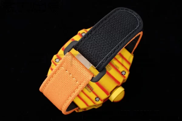 Richard Mille RM027-03 RM2703 Real Tourbillon RMF Best Edition Orange/Red Carbon Skeleton Dial on Orange Nylon Strap - Super Clone Watch | 1:1 Best Version