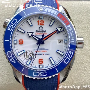 OMEGA Planet Ocean  America's Cup SS VSF 1:1 Best Edition White Dial on Blue Nylon Strap A8900 Super Clone - Super Clone Watch | 1:1 Best Version