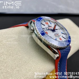 OMEGA Planet Ocean  America's Cup SS VSF 1:1 Best Edition White Dial on Blue Nylon Strap A8900 Super Clone - Super Clone Watch | 1:1 Best Version
