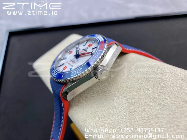 OMEGA Planet Ocean  America's Cup SS VSF 1:1 Best Edition White Dial on Blue Nylon Strap A8900 Super Clone - Super Clone Watch | 1:1 Best Version