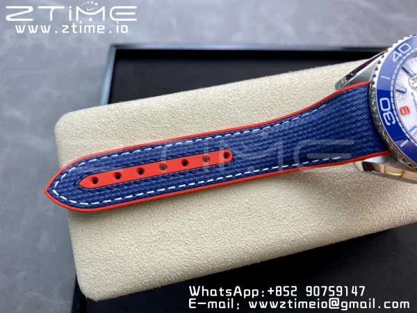 OMEGA Planet Ocean  America's Cup SS VSF 1:1 Best Edition White Dial on Blue Nylon Strap A8900 Super Clone - Super Clone Watch | 1:1 Best Version