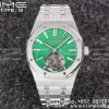 AP Royal Oak 2018 SIHH SS Tourbillon R8F Green Sunburst Tapisserie Dial on SS Bracelet V3 - スーパークローンウォッチ｜1:1ベストバージョン
