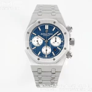 AP Royal Oak Chrono 26331 SS IPF 1:1 Best Edition Blue/White Dial on SS Bracelet A7750 - Super Clone Watch | 1:1 Best Version