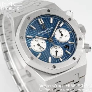 AP Royal Oak Chrono 26331 SS IPF 1:1 Best Edition Blue/White Dial on SS Bracelet A7750 - Super Clone Watch | 1:1 Best Version