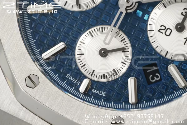 AP Royal Oak Chrono 26331 SS IPF 1:1 Best Edition Blue/White Dial on SS Bracelet A7750 - Super Clone Watch | 1:1 Best Version