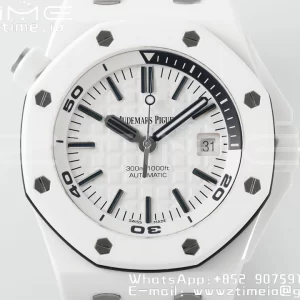 AP Royal Oak Offshore Diver 15707 Weiß Keramik ZF 1:1 Best Edition SA3120 Super Clone - Super Clone Watch | 1:1 Best Version