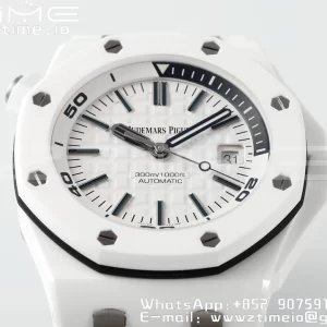 AP Royal Oak Offshore Diver 15707 Weiß Keramik ZF 1:1 Best Edition SA3120 Super Clone - Super Clone Watch | 1:1 Best Version