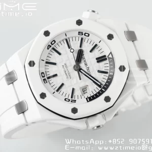 AP Royal Oak Offshore Diver 15707 Weiß Keramik ZF 1:1 Best Edition SA3120 Super Clone - Super Clone Watch | 1:1 Best Version