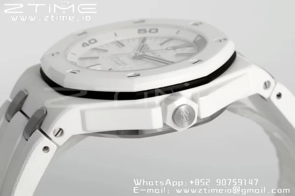 AP Royal Oak Offshore Diver 15707 Weiß Keramik ZF 1:1 Best Edition SA3120 Super Clone - Super Clone Watch | 1:1 Best Version