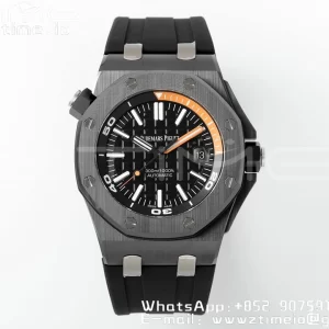 AP Royal Oak Offshore Diver 15707 Black Ceramic ZF 1:1 Best Edition SA3120 Super Clone - Super Clone Watch | 1:1 Best Version