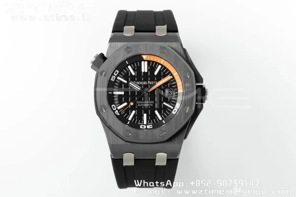 AP Royal Oak Offshore Diver 15707 Black Ceramic ZF 1:1 Best Edition SA3120 Super Clone - Super Clone Watch | 1:1 Best Version