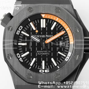 AP Royal Oak Offshore Diver 15707 Black Ceramic ZF 1:1 Best Edition SA3120 Super Clone - Super Clone Watch | 1:1 Best Version