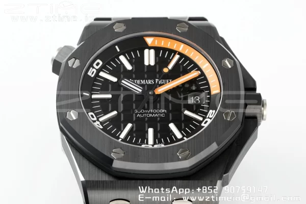 AP Royal Oak Offshore Diver 15707 Black Ceramic ZF 1:1 Best Edition SA3120 Super Clone - Super Clone Watch | 1:1 Best Version