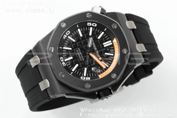 AP Royal Oak Offshore Diver 15707 Black Ceramic ZF 1:1 Best Edition SA3120 Super Clone - Super Clone Watch | 1:1 Best Version
