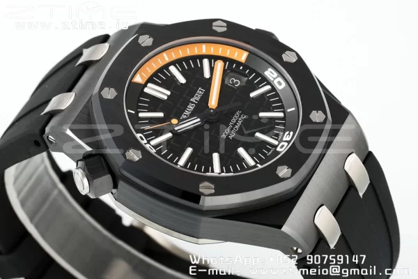 AP Royal Oak Offshore Diver 15707 Black Ceramic ZF 1:1 Best Edition SA3120 Super Clone - Super Clone Watch | 1:1 Best Version