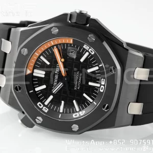 AP Royal Oak Offshore Diver 15707 Black Ceramic ZF 1:1 Best Edition SA3120 Super Clone - Super Clone Watch | 1:1 Best Version