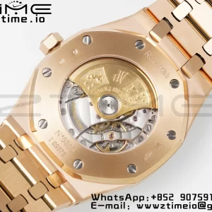 AP Royal Oak 41mm 15400 RG APSF 1:1 Best Edition Black Textured Dial on RG Bracelet SA3120 Super Clone V3 - Super Clone Watch | 1:1 Best Version