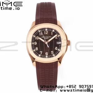 PATEK PHILIPPE Aquanaut 5167R RG ZF 1:1 Best Edition Brown Dial on Brown Rubber Strap 324CS - Super Clone Watch | 1:1 Best Version