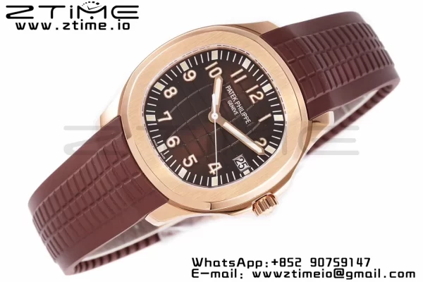 PATEK PHILIPPE Aquanaut 5167R RG ZF 1:1 Best Edition Brown Dial on Brown Rubber Strap 324CS - Super Clone Watch | 1:1 Best Version