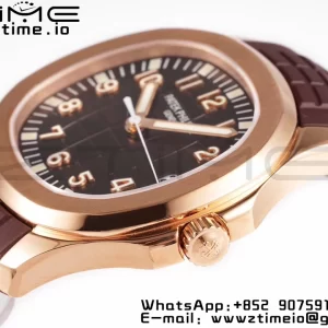 PATEK PHILIPPE Aquanaut 5167R RG ZF 1:1 Best Edition Brown Dial on Brown Rubber Strap 324CS - Super Clone Watch | 1:1 Best Version