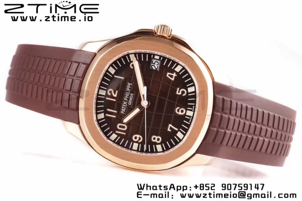 PATEK PHILIPPE Aquanaut 5167R RG ZF 1:1 Best Edition Brown Dial on Brown Rubber Strap 324CS - Super Clone Watch | 1:1 Best Version