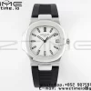 PATEK PHILIPPE Nautilus 5711/1A PPF 1:1 Best Edition White Textured Dial on Black Rubber Strap 324CS V5 - Super Clone Watch | 1:1 Best Version