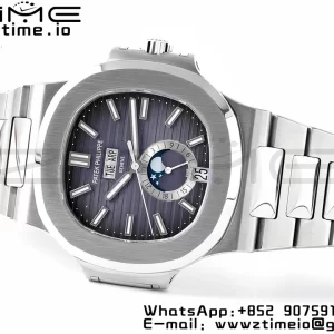 PATEK PHILIPPE Nautilus 5726 Full Function SS PPF 1:1 Best Edition Gray Dial on SS Bracelet A324 - Super Clone Watch | 1:1 Best Version