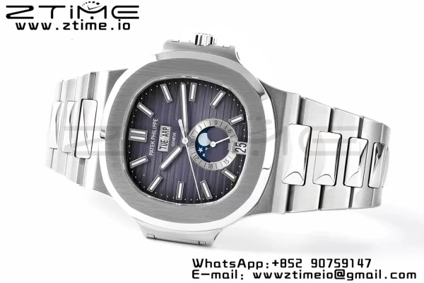 PATEK PHILIPPE Nautilus 5726 Full Function SS PPF 1:1 Best Edition Gray Dial on SS Bracelet A324 - Super Clone Watch | 1:1 Best Version