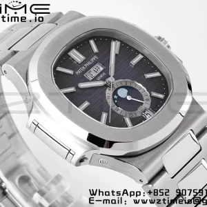 PATEK PHILIPPE Nautilus 5726 Full Function SS PPF 1:1 Best Edition Gray Dial on SS Bracelet A324 - Super Clone Watch | 1:1 Best Version