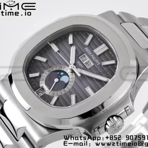 PATEK PHILIPPE Nautilus 5726 Full Function SS PPF 1:1 Best Edition Gray Dial on SS Bracelet A324 - Super Clone Watch | 1:1 Best Version