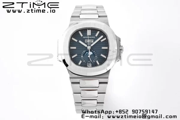 PATEK PHILIPPE Nautilus 5726 Full Function SS PPF 1:1 Best Edition Blue Dial on SS Bracelet A324 - Super Clone Watch | 1:1 Best Version