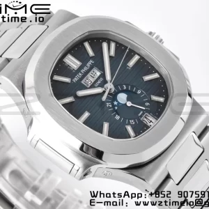 PATEK PHILIPPE Nautilus 5726 Full Function SS PPF 1:1 Best Edition Blue Dial on SS Bracelet A324 - Super Clone Watch | 1:1 Best Version